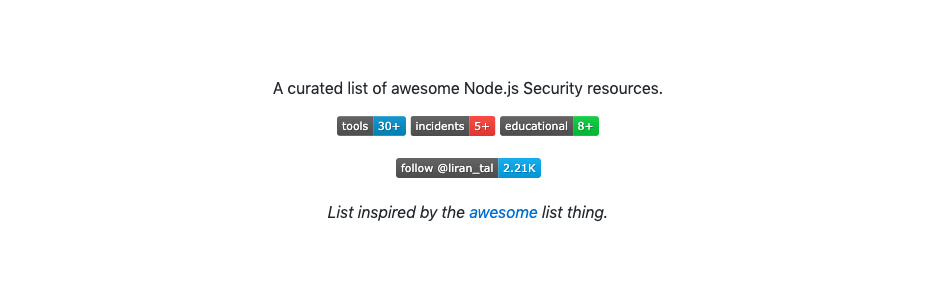awesome-nodejs-security